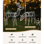 Christmas Lights 200 LEDs Fairy Light Reindeer 2pcs Decorations