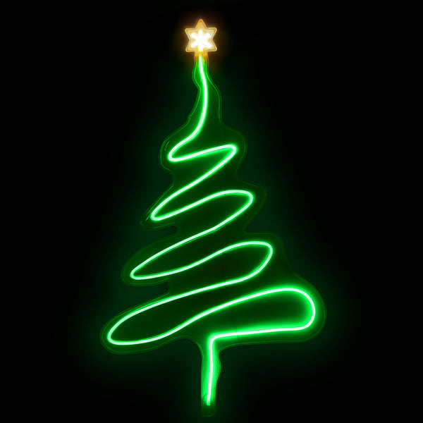  Green Tree Glow: 114cm Christmas Fairy Lights with Festive Tree Design