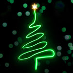 Green Tree Glow: 114cm Christmas Fairy Lights with Festive Tree Design