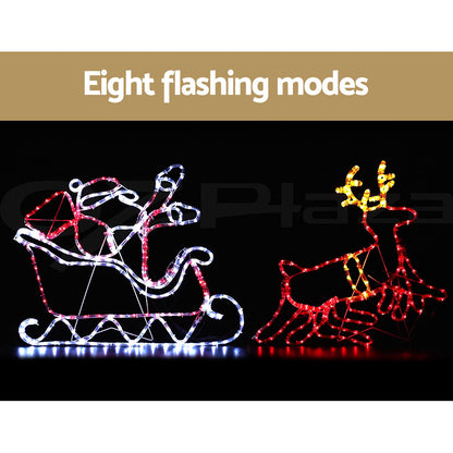 Christmas Lights 806 LED Fairy Light Reindeer Sleigh Decorations