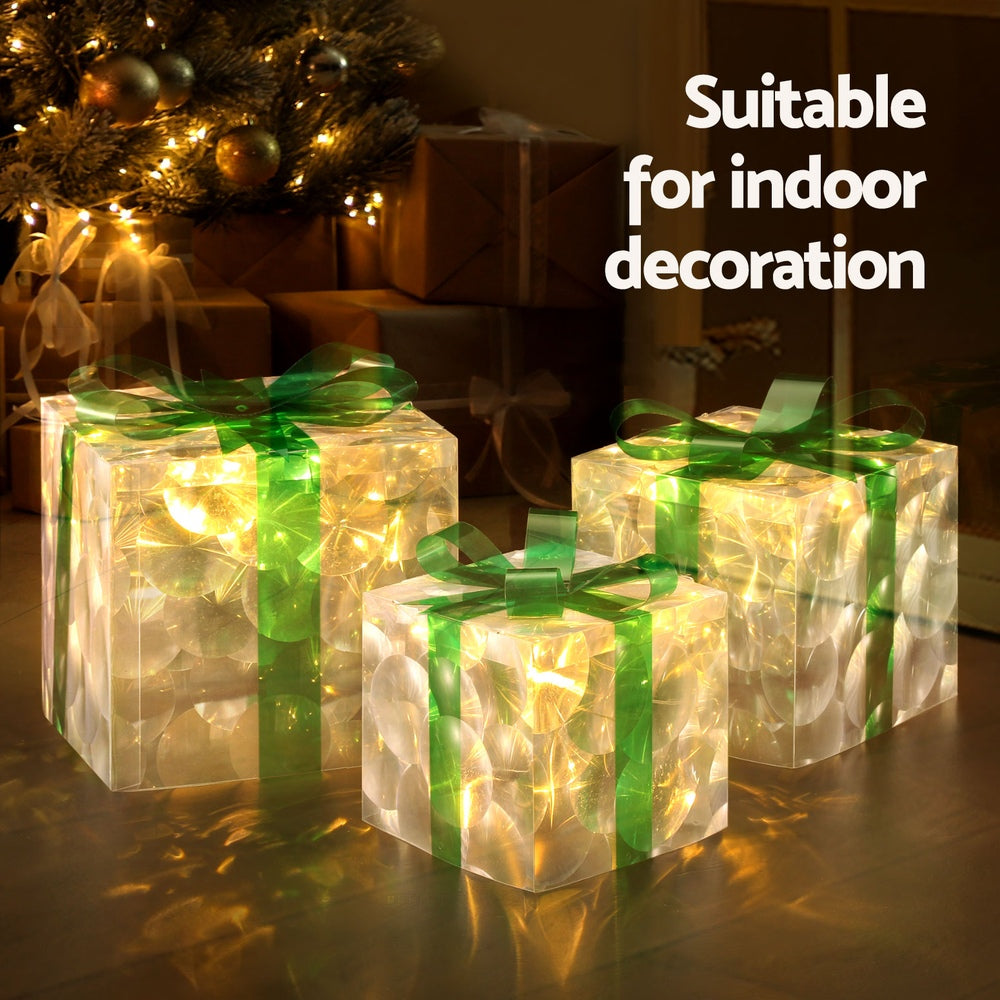 Christmas Lights 70 LED Fairy Light Gift Box 3pcs Decorations Set
