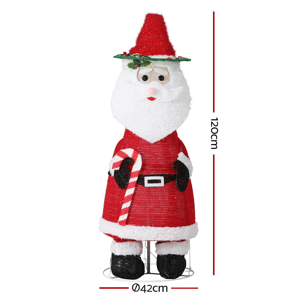 Santa Radiant Glow 1.2M 3D LED Christmas Lights Decoration