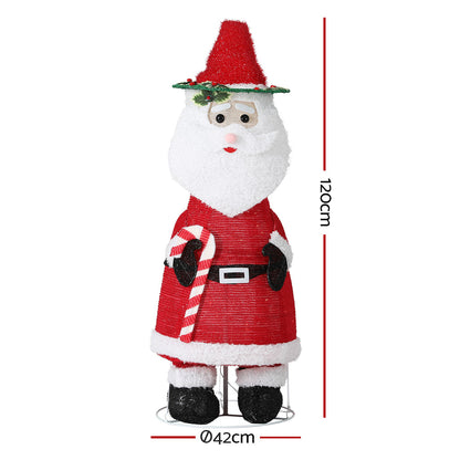 Santa Radiant Glow 1.2M 3D LED Christmas Lights Decoration