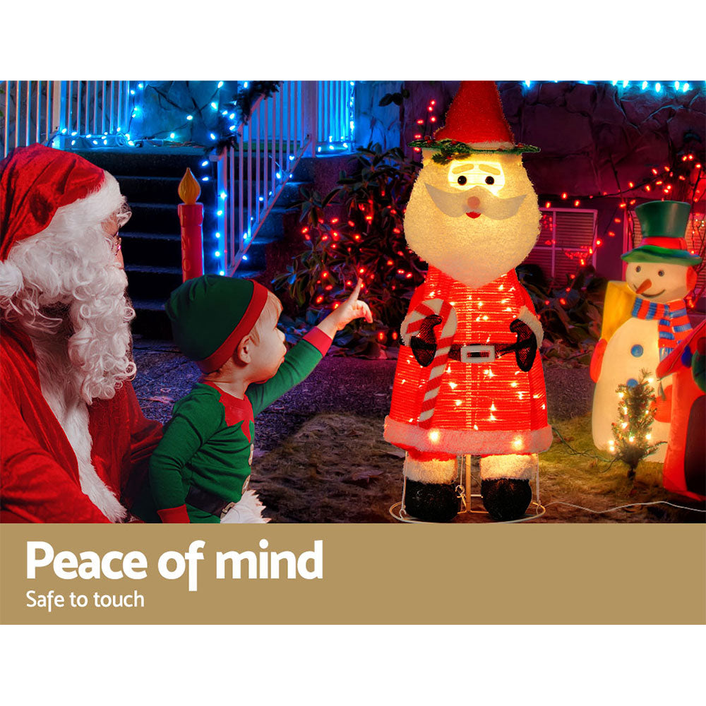 Santa Radiant Glow 1.2M 3D LED Christmas Lights Decoration