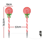 4 PCS Christmas Lights Path Ground Light Garden Decorations 68 LED