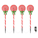 4 PCS Christmas Lights Path Ground Light Garden Decorations 68 LED