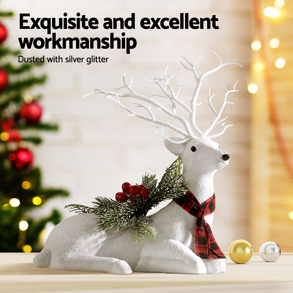 Christmas Reindeer Glitter Deer Ornaments Party Decorations