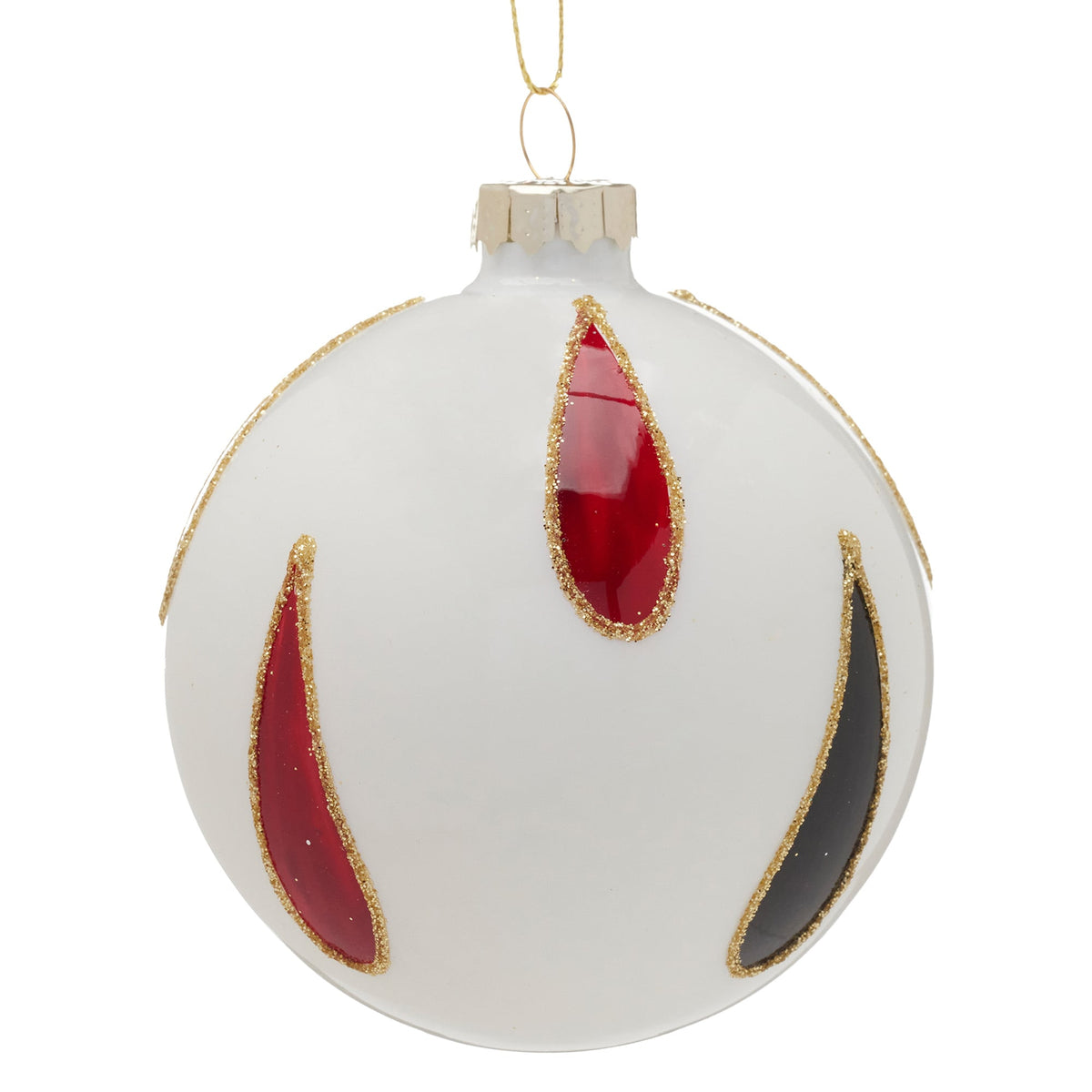 Glass Christmas Baubles White