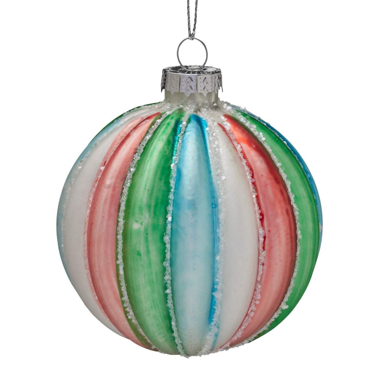 Glass Christmas Baubles Multi Colour