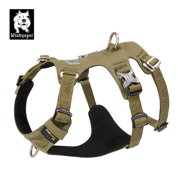 Whinhyepet Dog Harness Green XS - Adjustable Pet Safety Vest