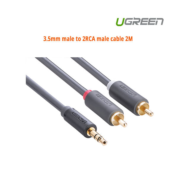  3.5Mm Male To 2Rca Male Cable 2M (10510)