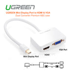 Mini Display Port To Hdmi & Vga Dual Converter Premium Abs Case