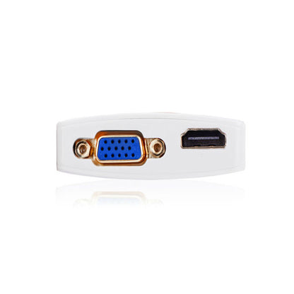 Mini Display Port To Hdmi & Vga Dual Converter Premium Abs Case