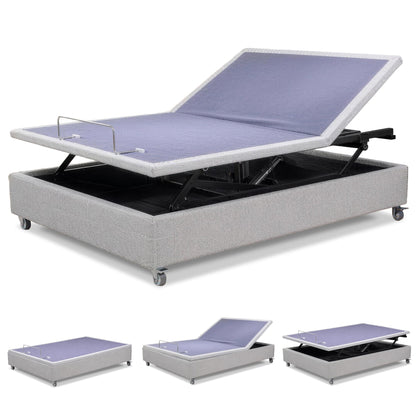 Therapedic Modulift Hospital Grade Double Electric wireless 138x188cm, side view