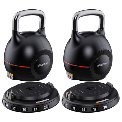 Adjustable Kettlebell Set 20kg 2x20cm
