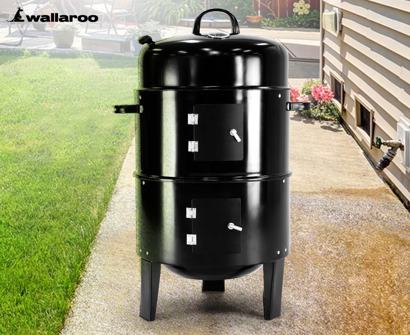 3-in-1 Charcoal BBQ Smoker