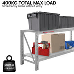 Heavy Duty Centurion 2-Layer Work Bench Grey 400kg Garage Table