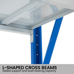 2M 400kg Dual Layer Workbench Grey Blue