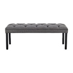 Cate Button-Tufted Upholstered Bench by - Dark Grey