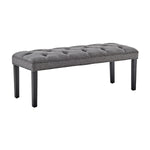 Cate Button-Tufted Upholstered Bench by - Dark Grey