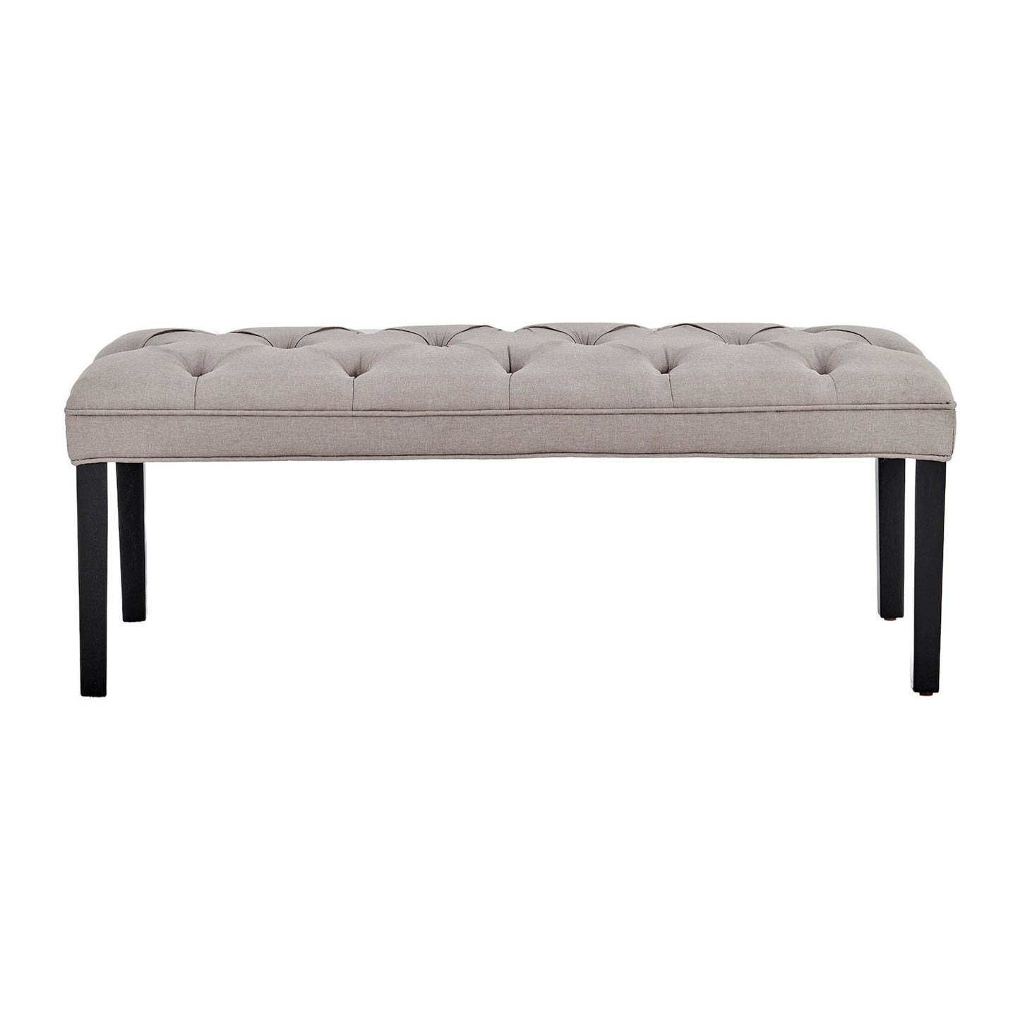 Cate Button-Tufted Upholstered Bench by - Light Grey