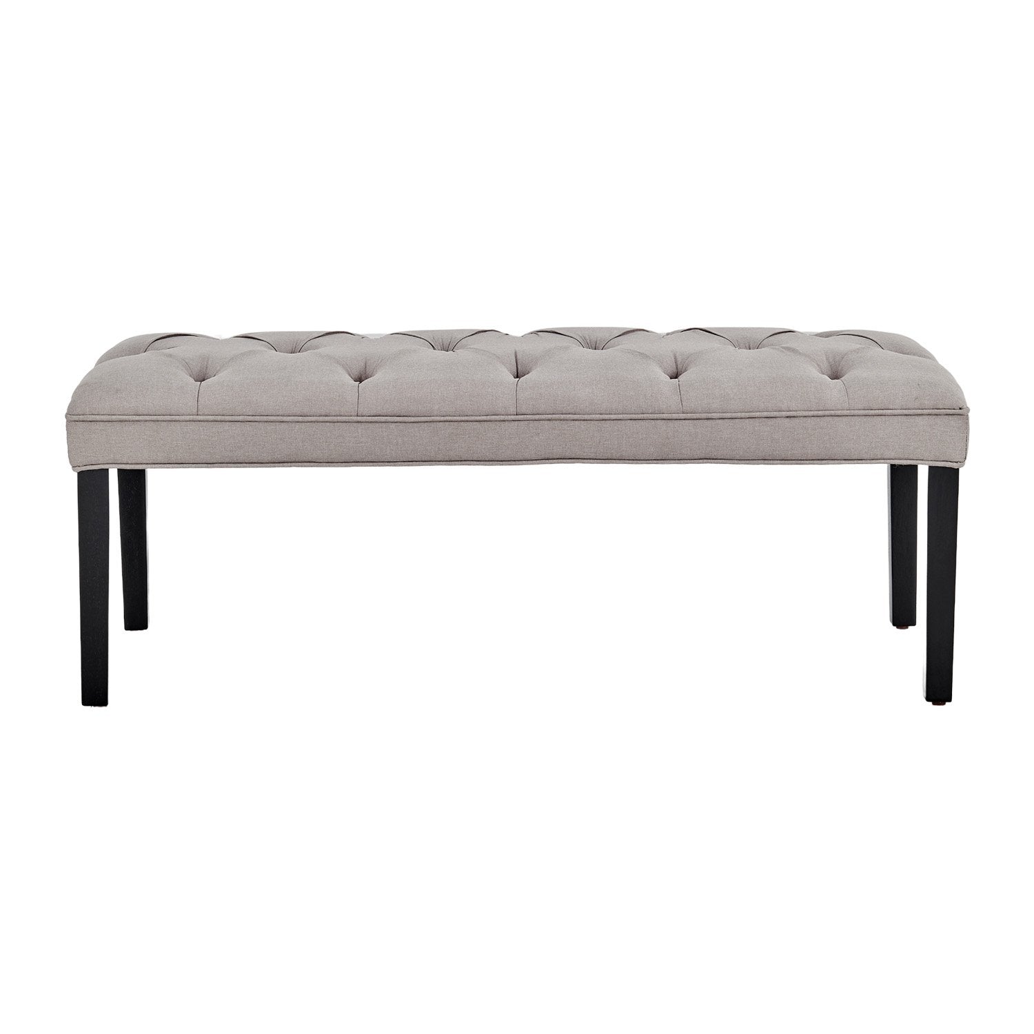 Cate Button-Tufted Upholstered Bench by - Light Grey