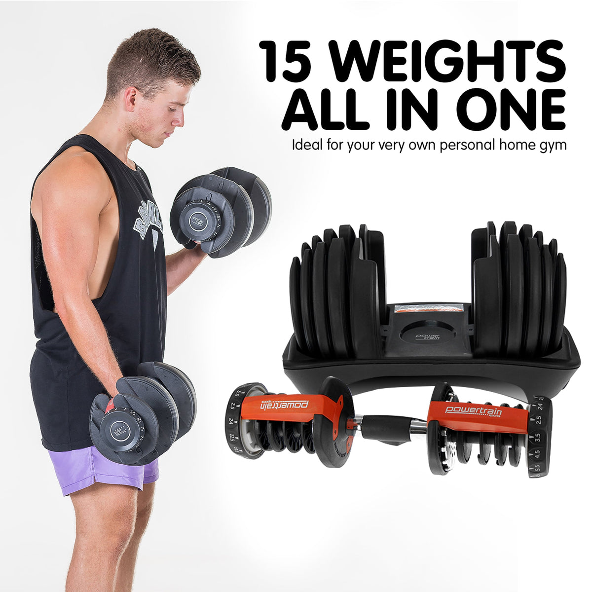 Adjustable Dumbbell Set With Bench