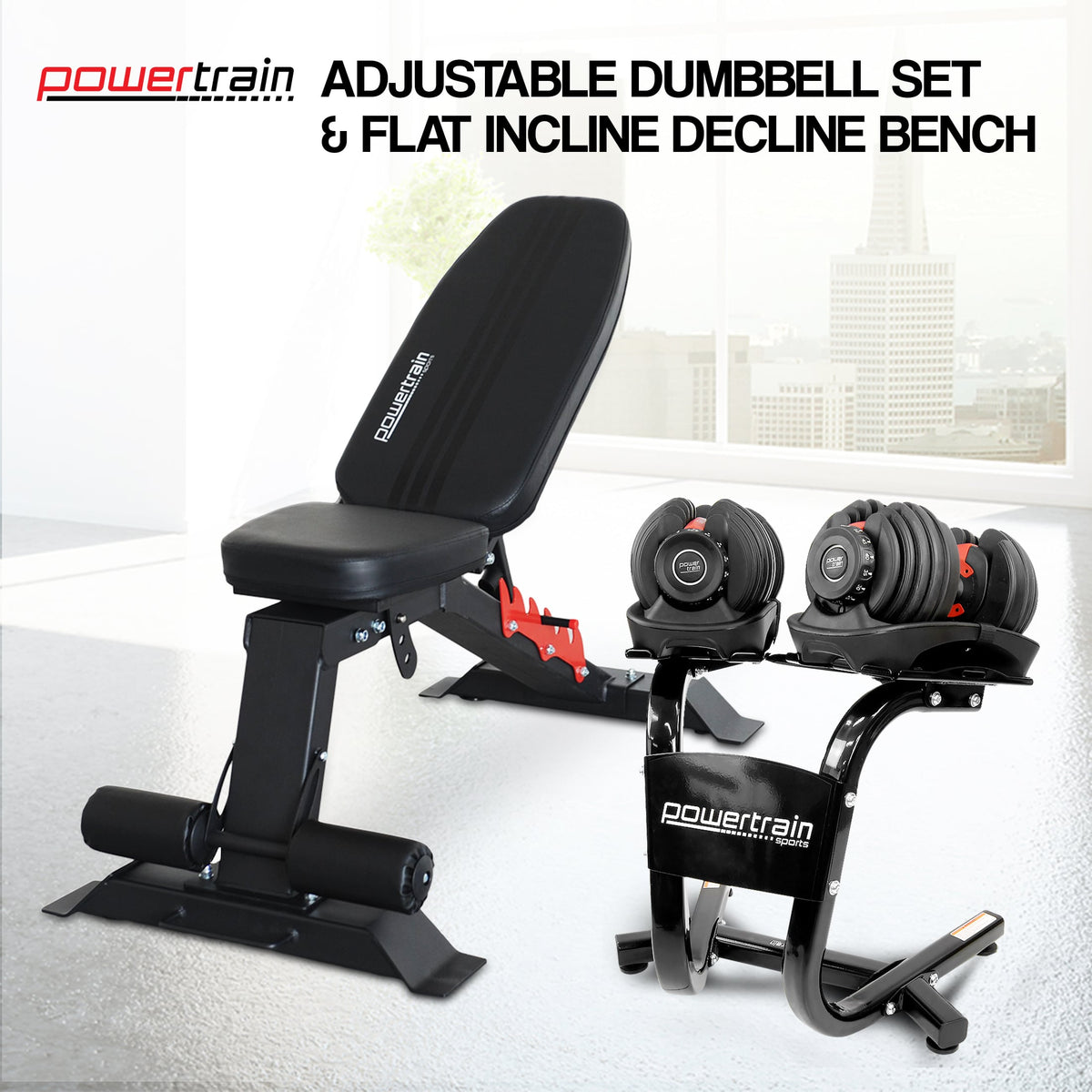 Adjustable Dumbbell Set With Stand