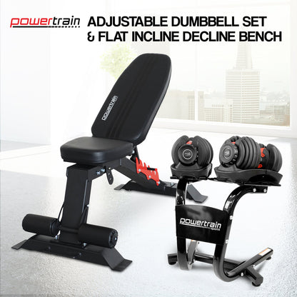 Adjustable Dumbbell Set With Stand