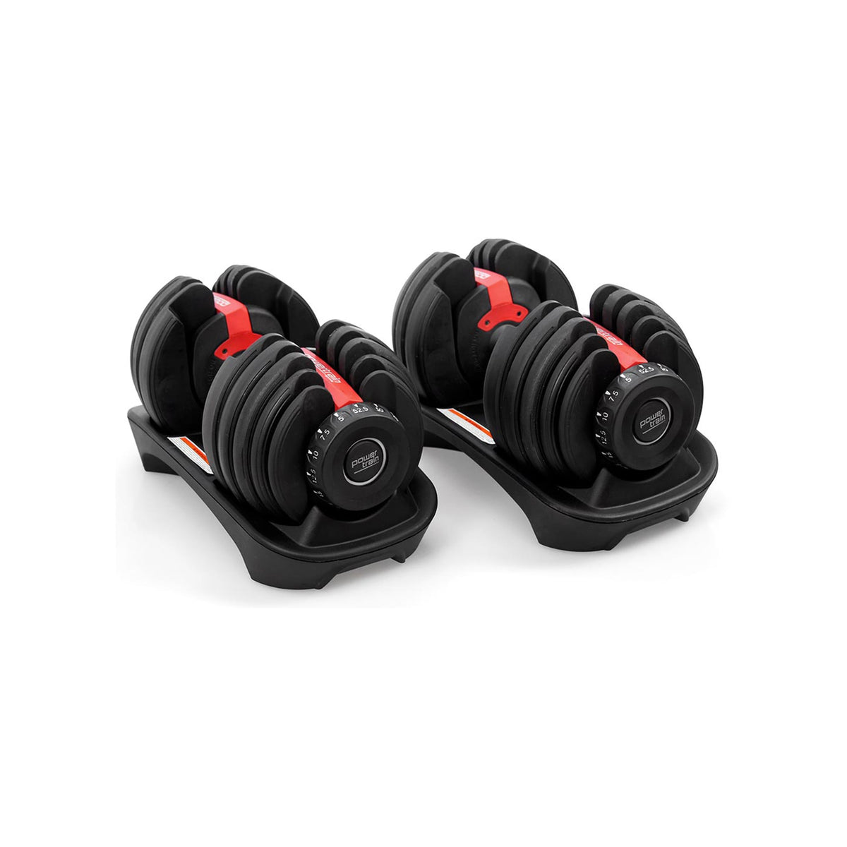 Adjustable Dumbbell Set Red Steel