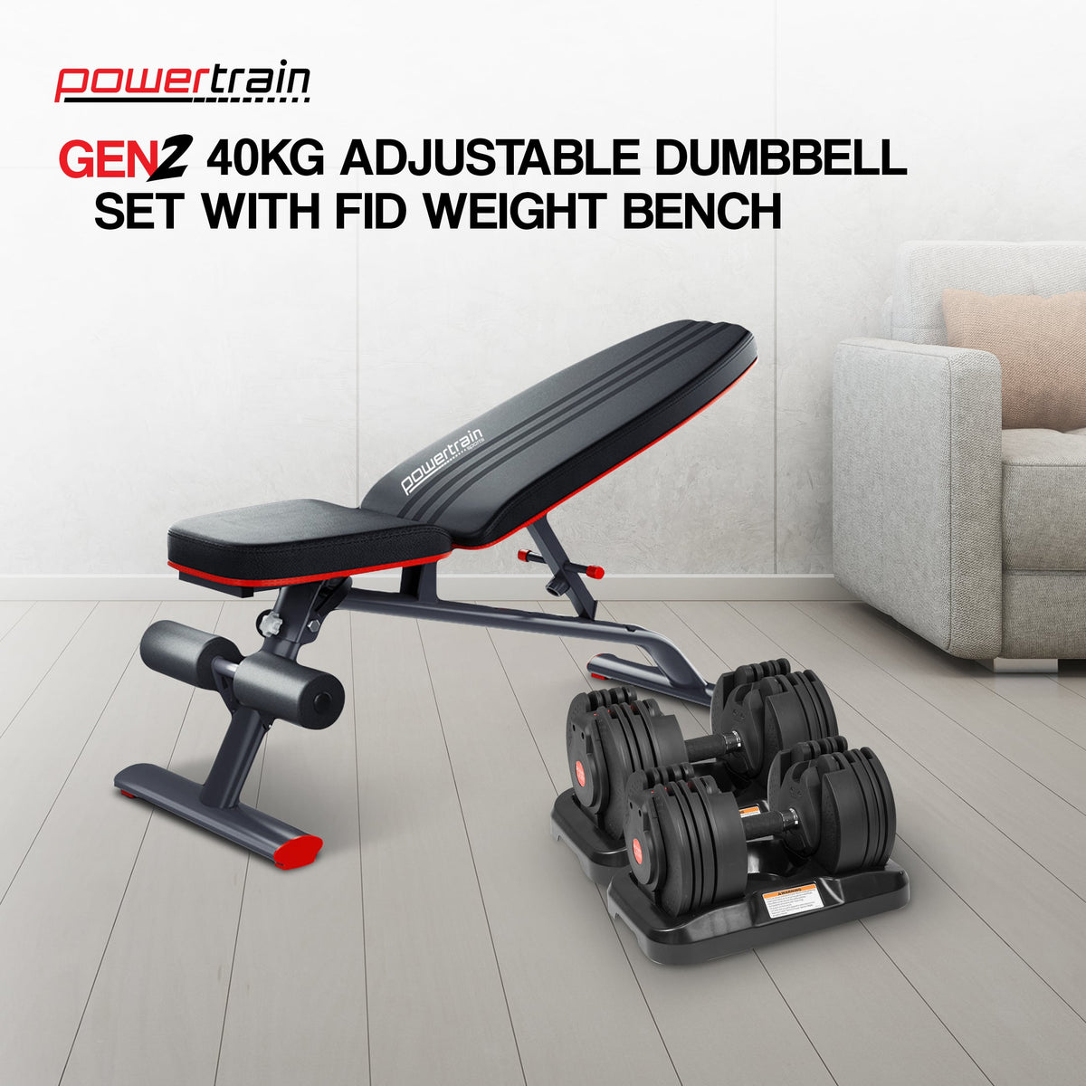 Adjustable Dumbbell Set 40kg