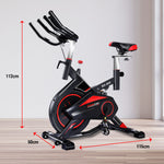 RX-900 Exercise Spin Bike Cardio Cycling - Red/Silver