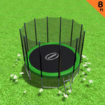 Green 8ft Blizzard Outdoor Trampoline Kids Backyard Fun