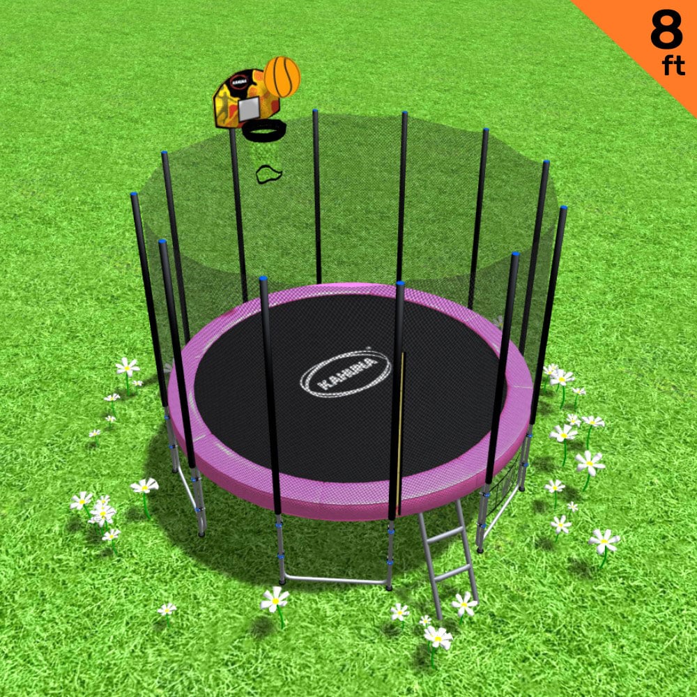 Trampoline Pink Basketball Set 135x20x20cm