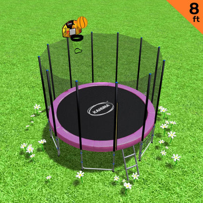 Trampoline Pink Basketball Set 135x20x20cm