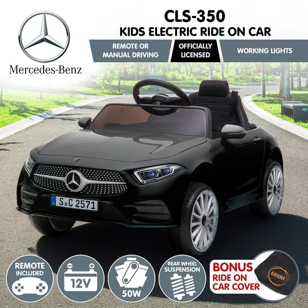  Mercedes CLS 350 Kids Electric Ride-On Car Black Remote Control