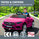 Pink Mercedes Benz CLS 350 Kids Electric Ride-On Car with Remote