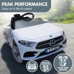 White Mercedes Benz CLS 350 Kids Electric Ride-On Car with Remote