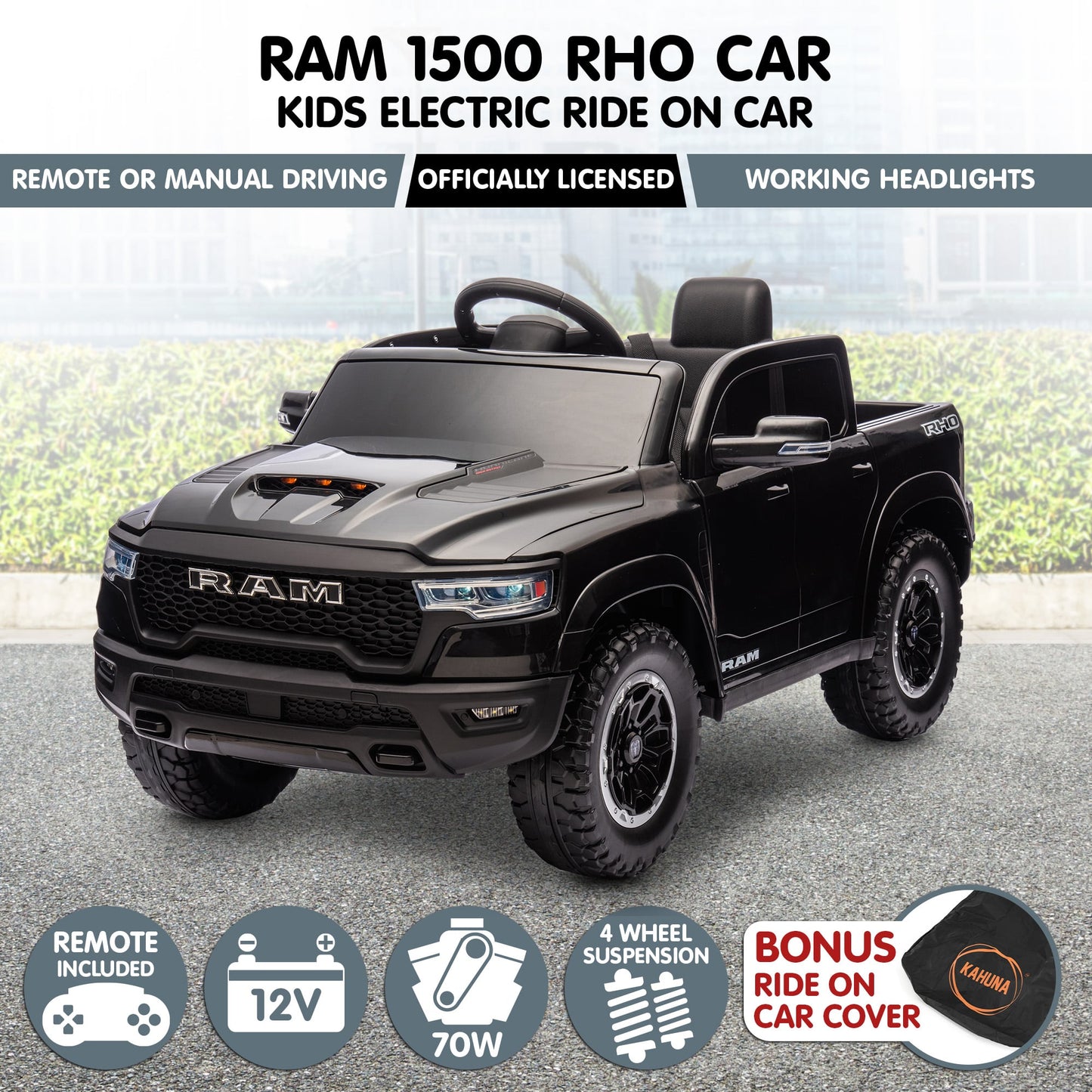 Ram 1500 RHO Kids Electric Ride On Car with Remote Control Kids