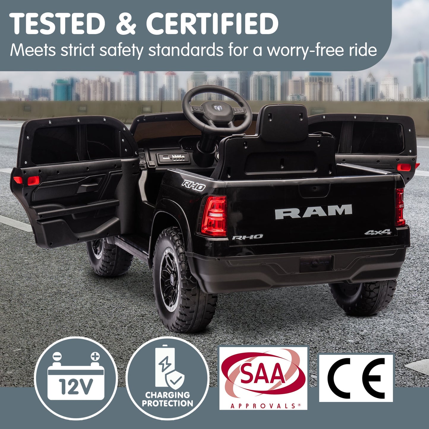 Ram 1500 RHO Kids Electric Ride On Car with Remote Control Kids