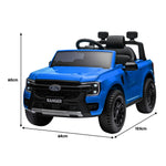 Electric Kids Ride On Car in Black/Blue/Red with Realistic Features