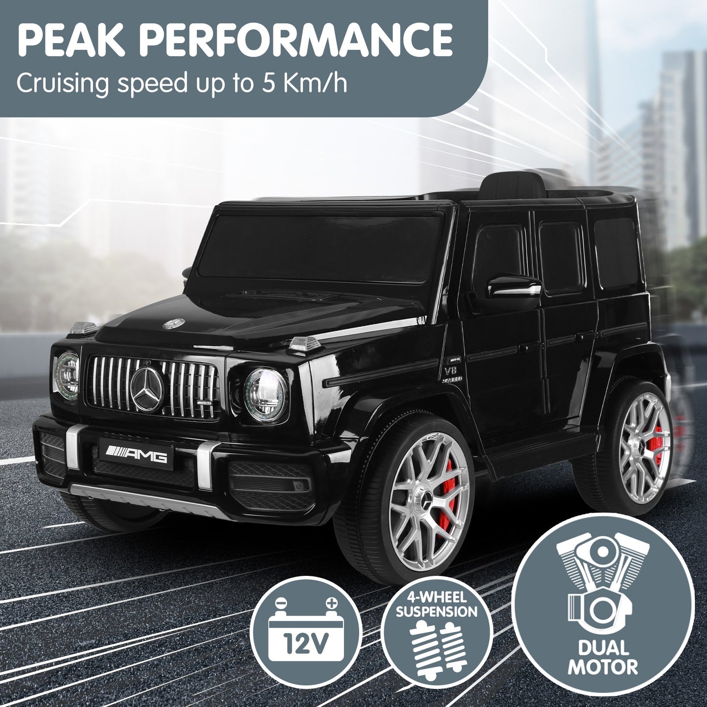 Kids Electric Ride On Car Remote Control Dual 25W Motors Kahuna Mercedes Benz AMG Licensed G63