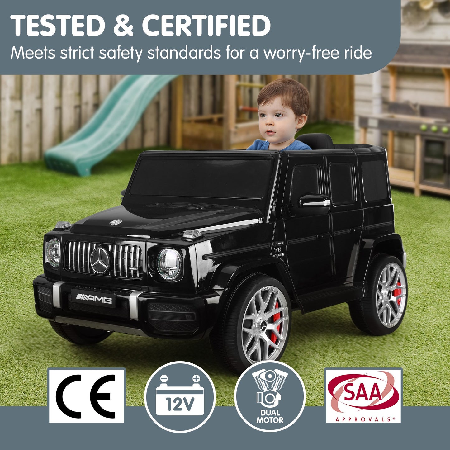 Kids Electric Ride On Car Remote Control Dual 25W Motors Kahuna Mercedes Benz AMG Licensed G63