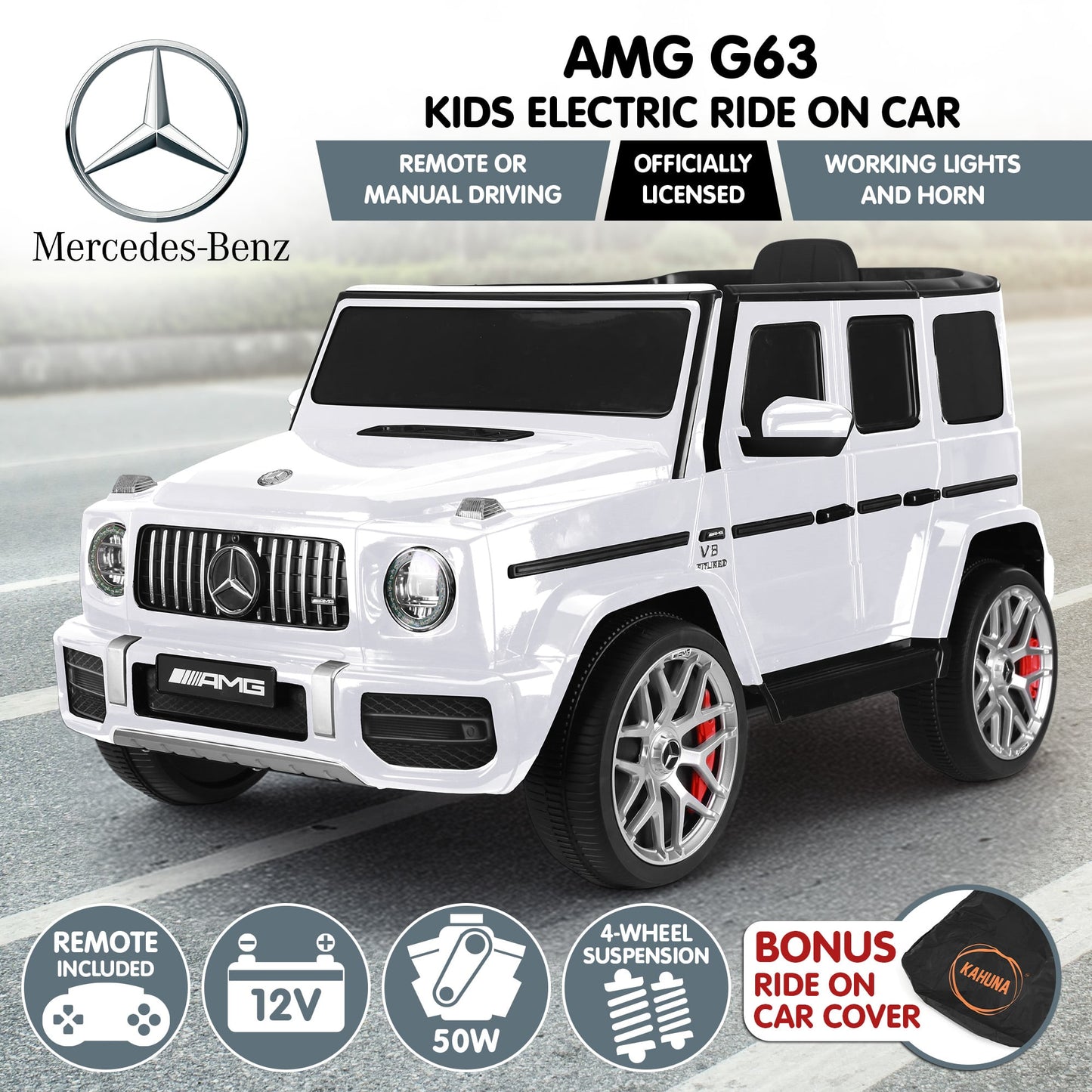 Mercedes AMG G63 Kids Electric Ride On Car | HomeAndLiving - 3