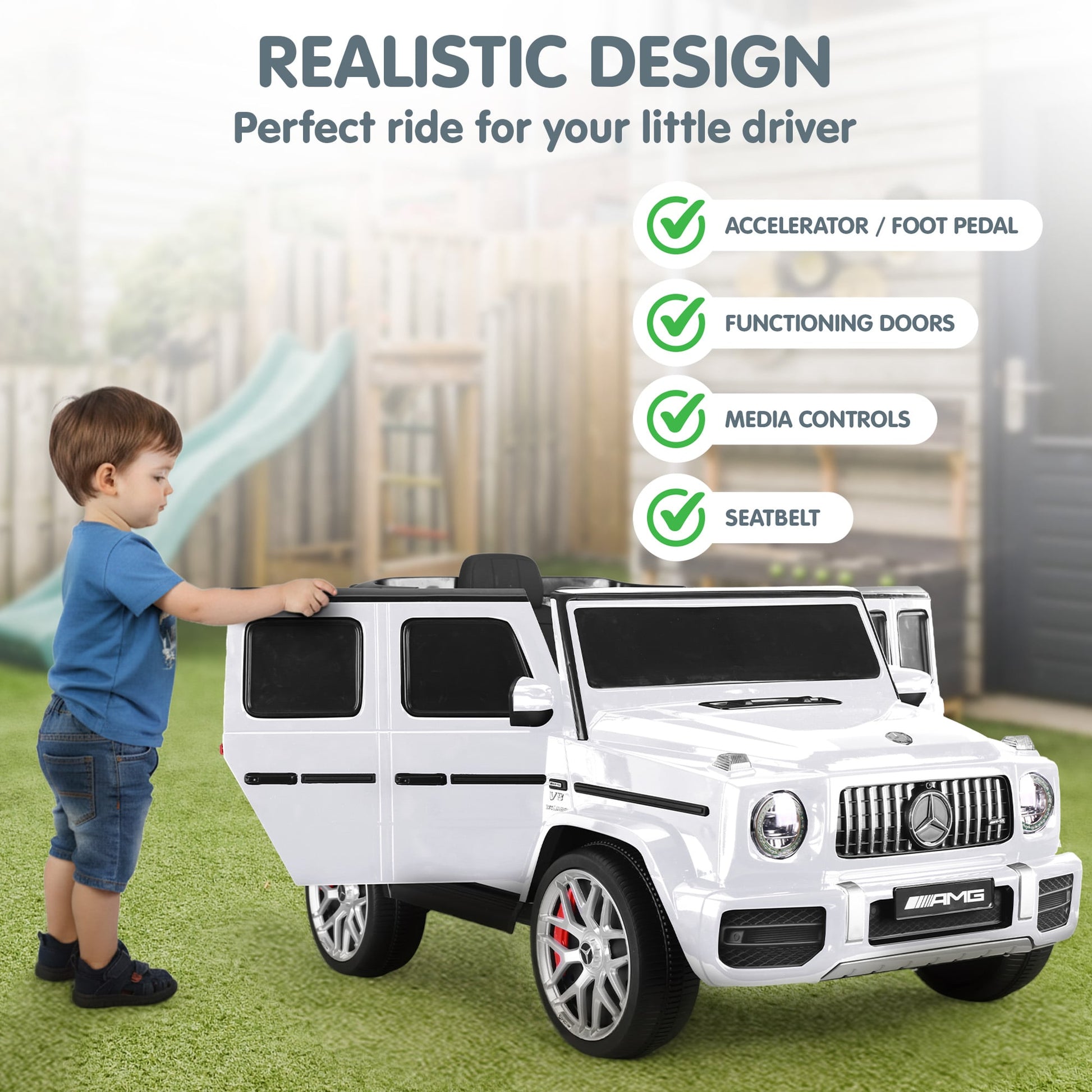 Mercedes AMG G63 Kids Electric Ride On Car | HomeAndLiving - 9