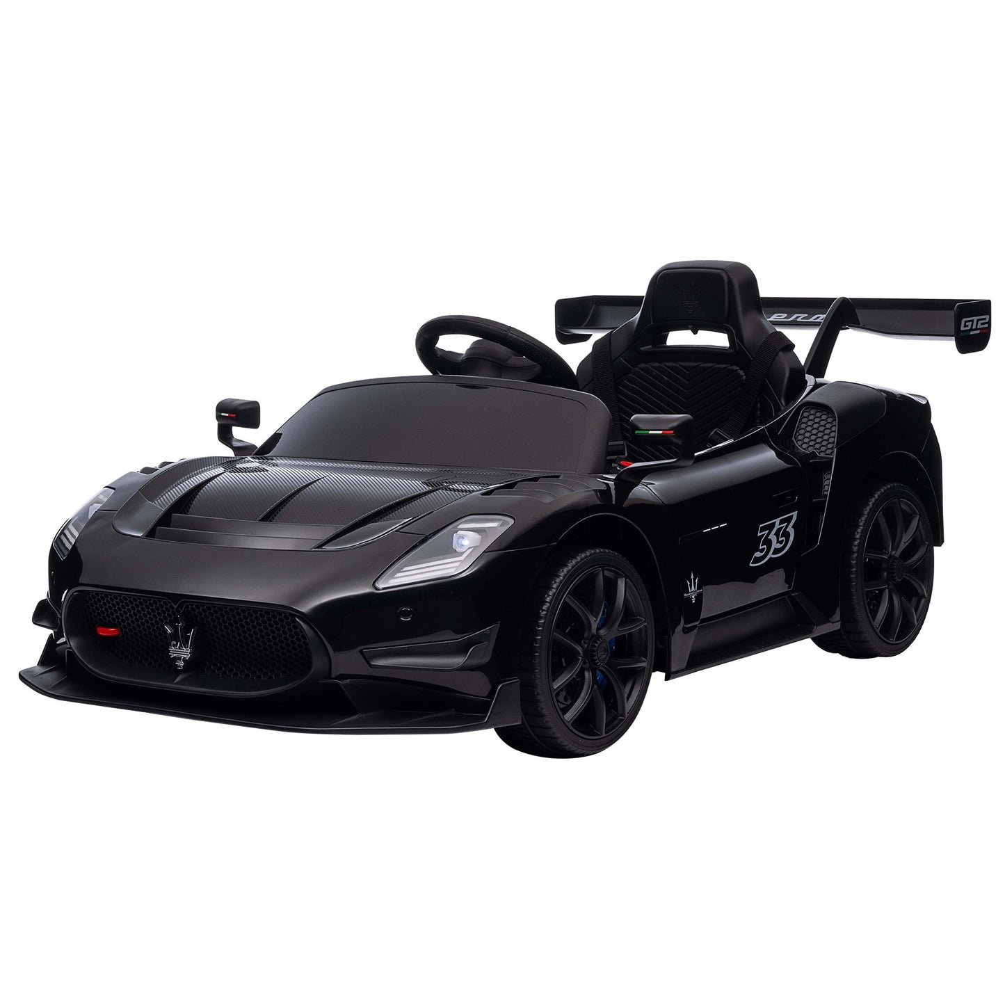 MC20 GT2 Licensed Electric Kids Ride On Race Car - Black