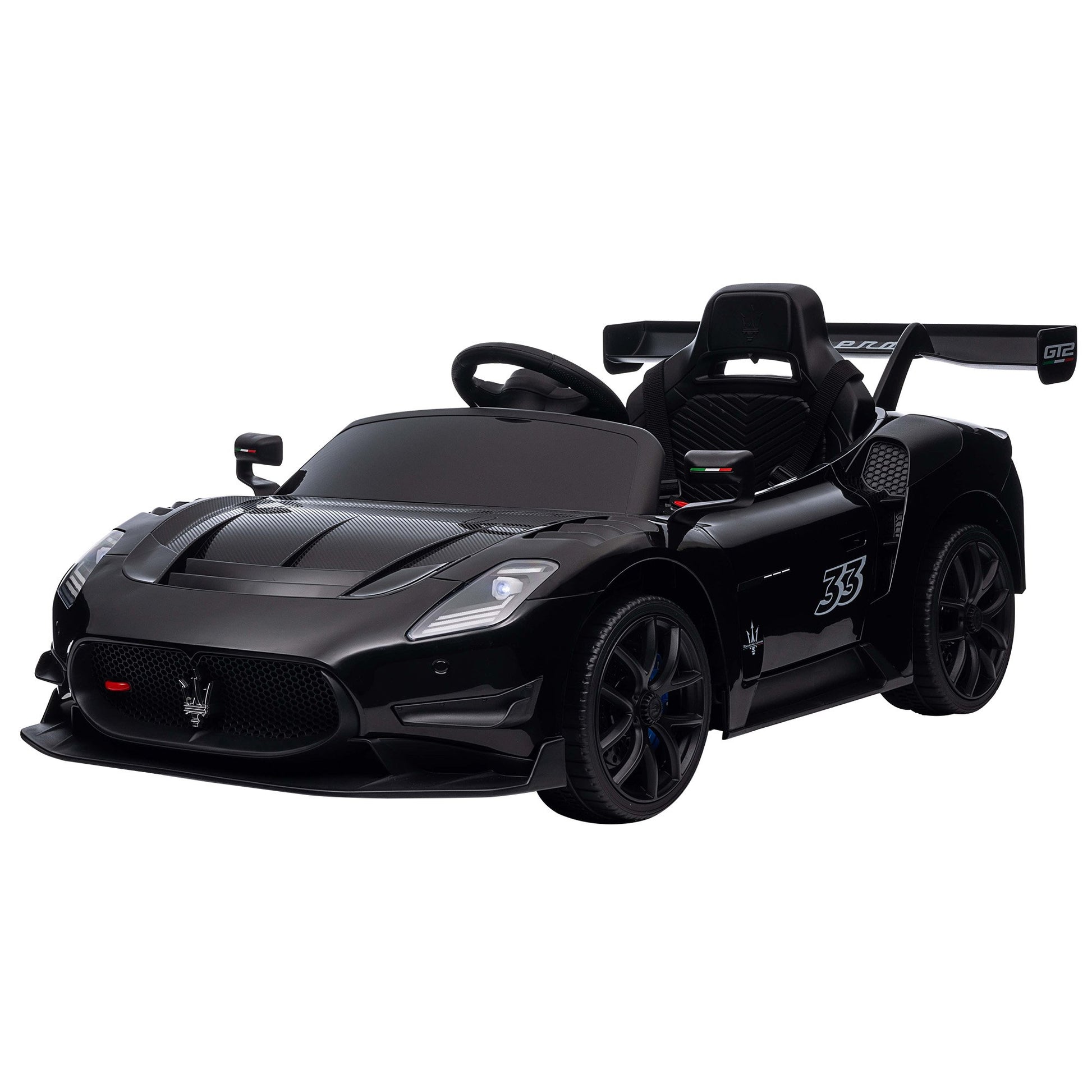 MC20 GT2 Licensed Electric Kids Ride On Race Car - Black