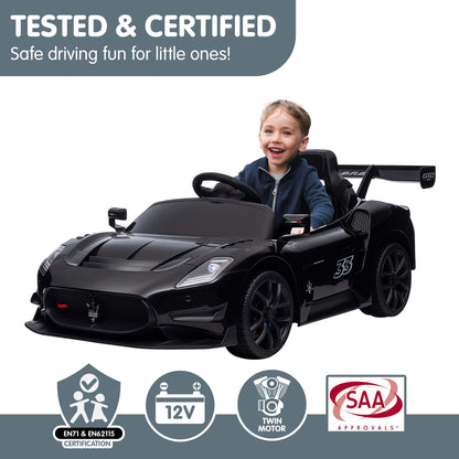 MC20 GT2 Licensed Electric Kids Ride On Race Car - Black