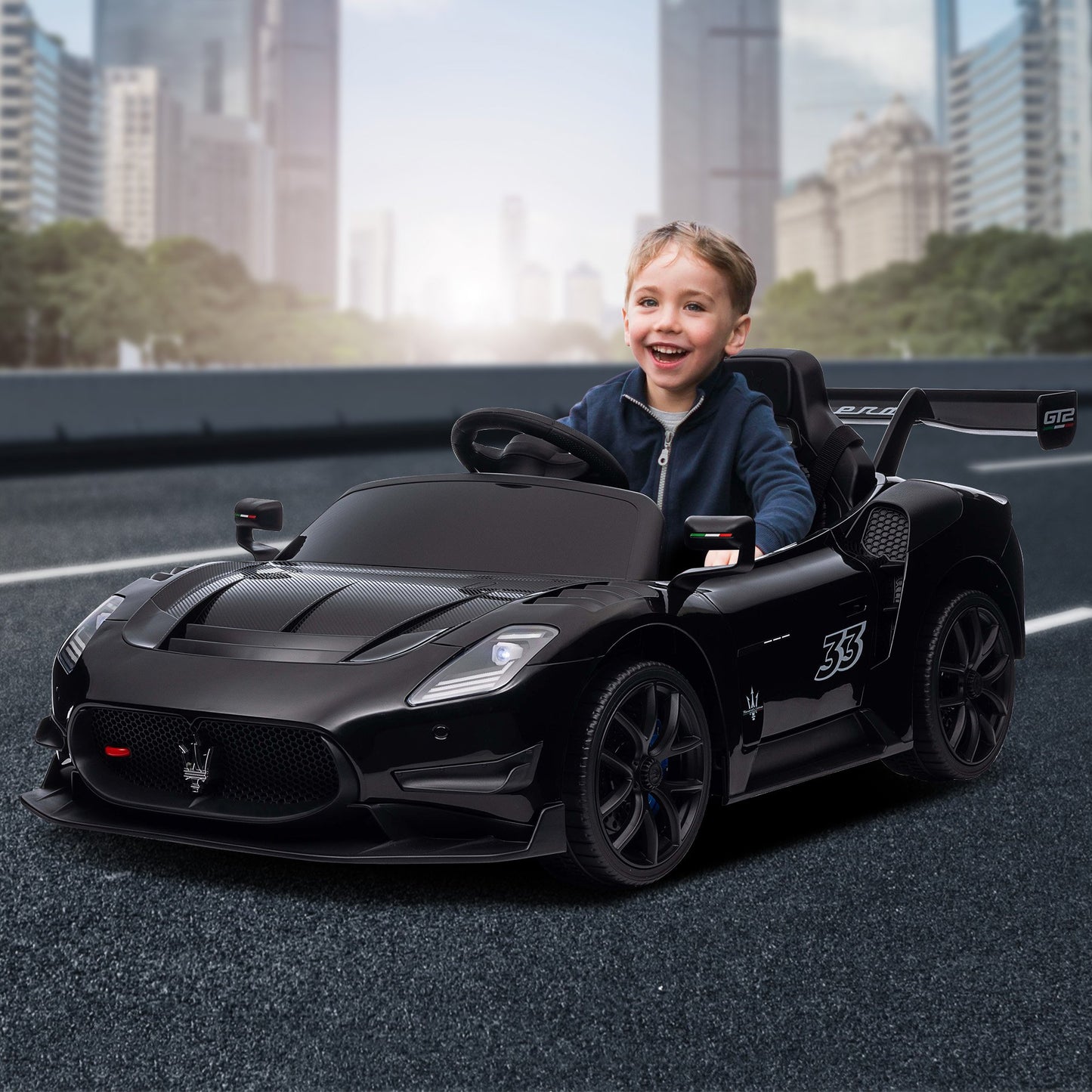 MC20 GT2 Licensed Electric Kids Ride On Race Car - Blue