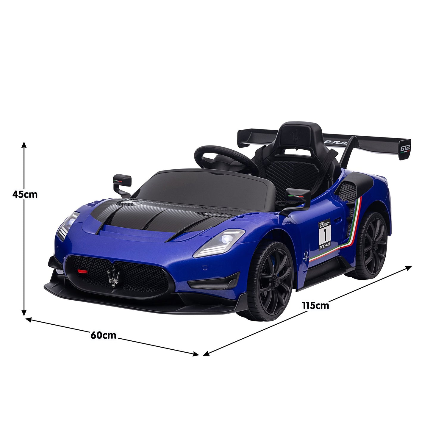 MC20 GT2 Licensed Electric Kids Ride On Race Car - Blue